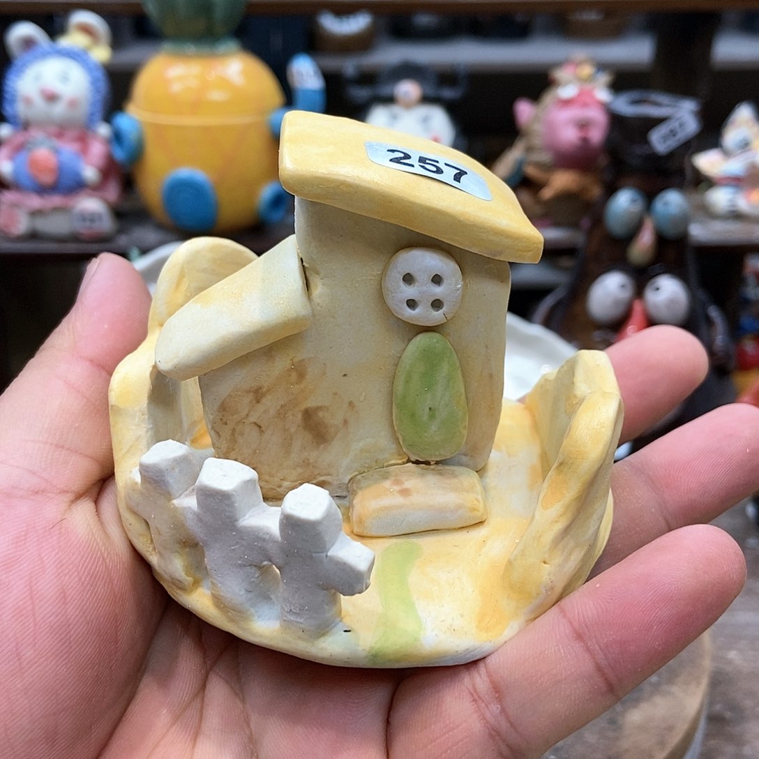 摆件直播间手工抽象陶瓷摆件257