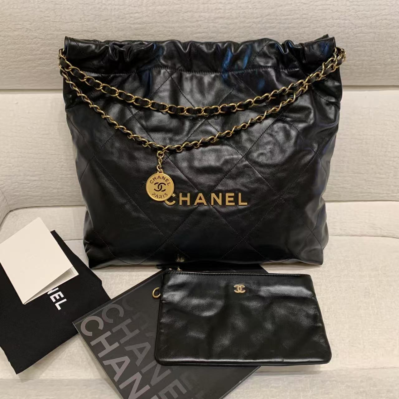 99新 Chanel/香奈儿 壹臻/南男 24p黑金22bag 10414059