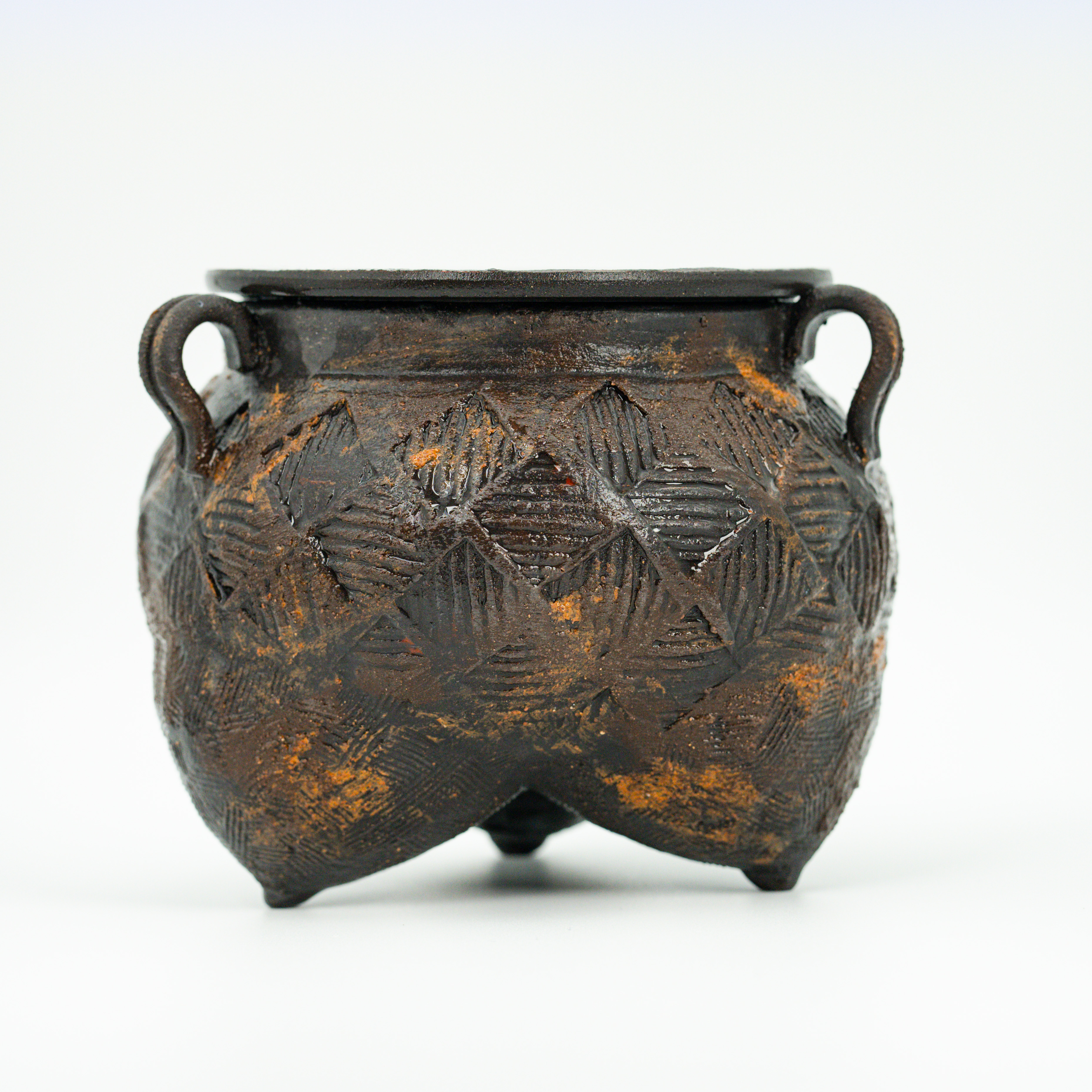 【阿煊茶器】紫砂 南蛮 三足建水 肌理 手工手作 围炉煮茶 侘寂风