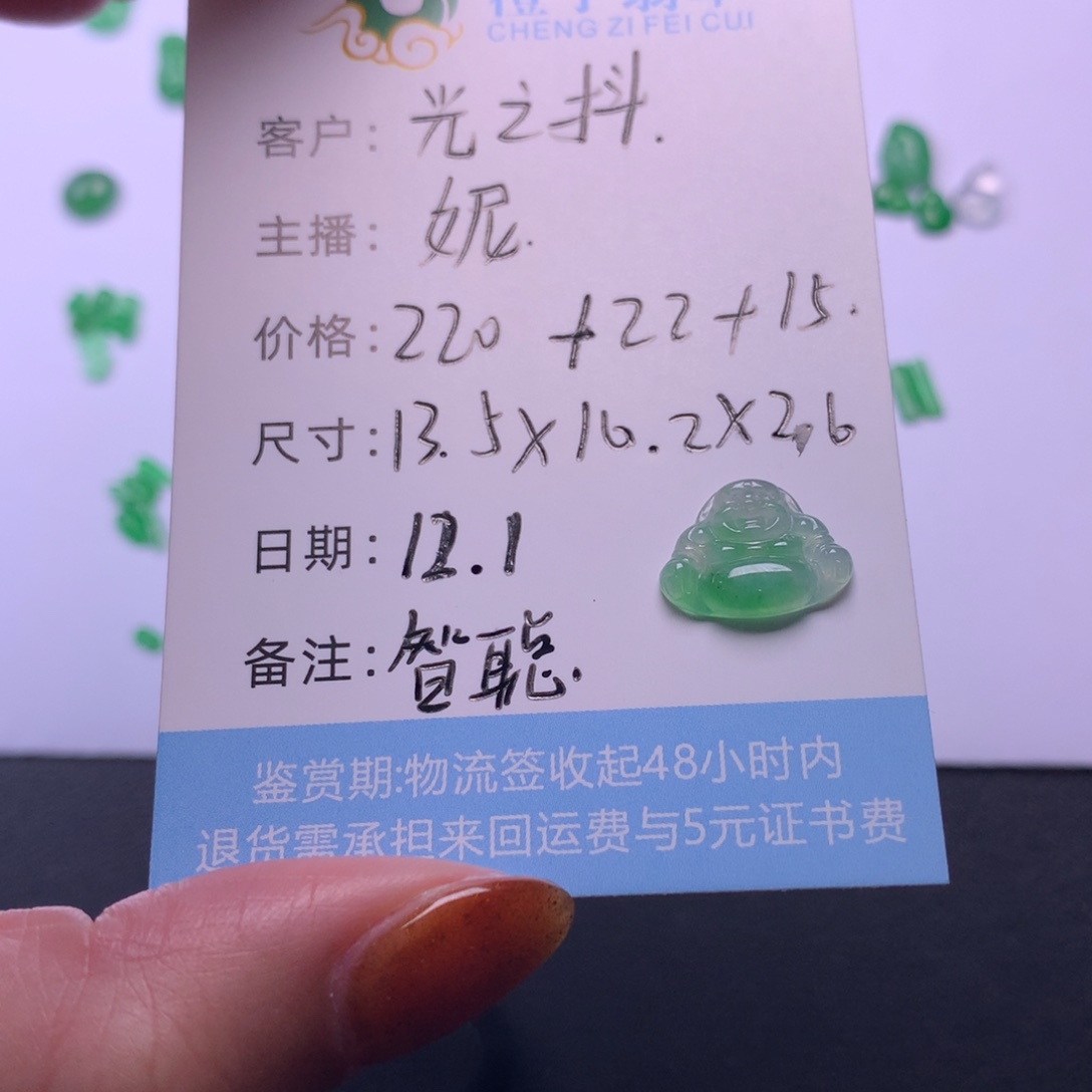 光***抖翡翠未镶嵌颈饰翡翠