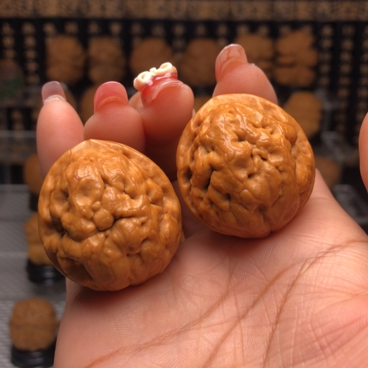 橄榄核吊坠304脑纹蛙