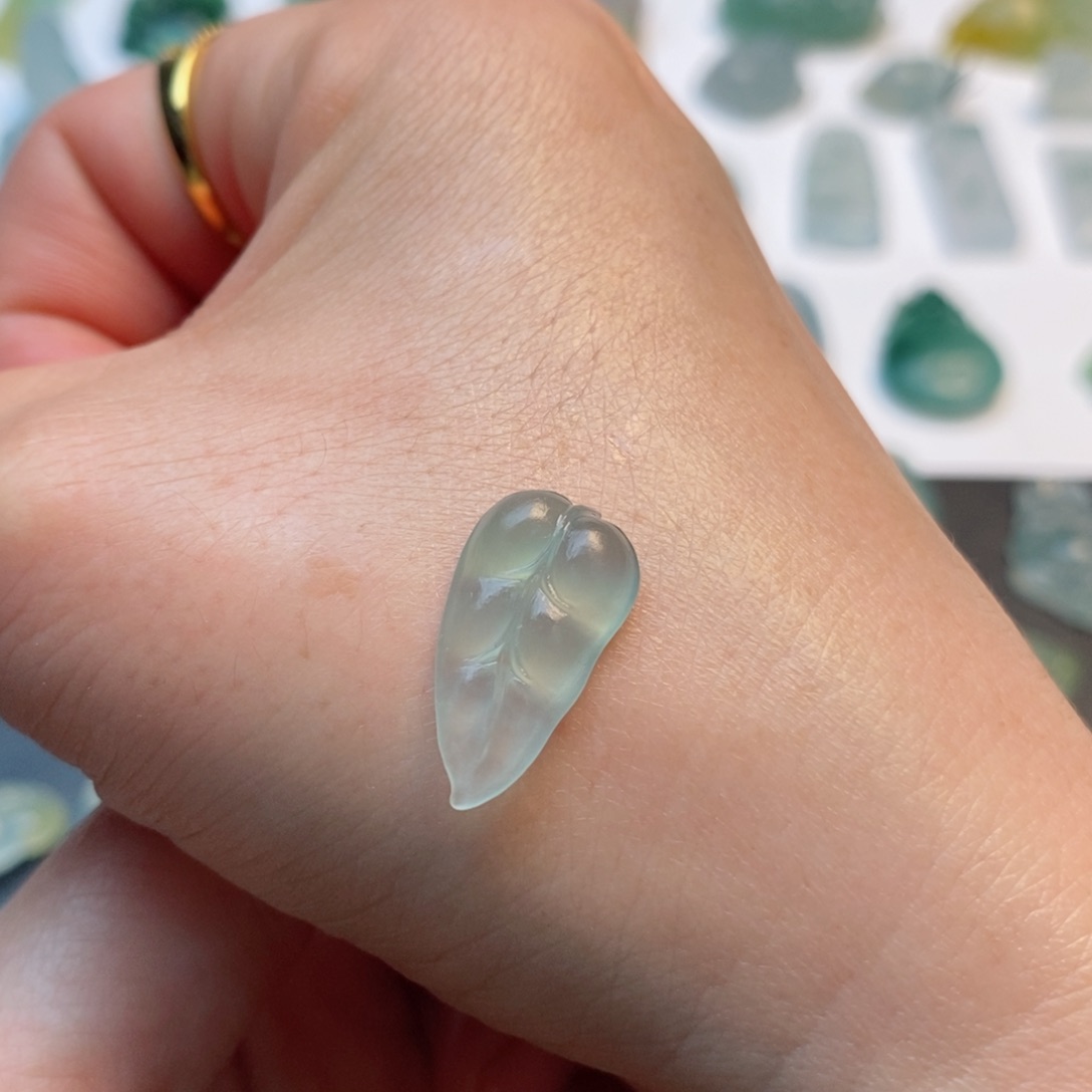 定制翡翠未镶嵌树叶