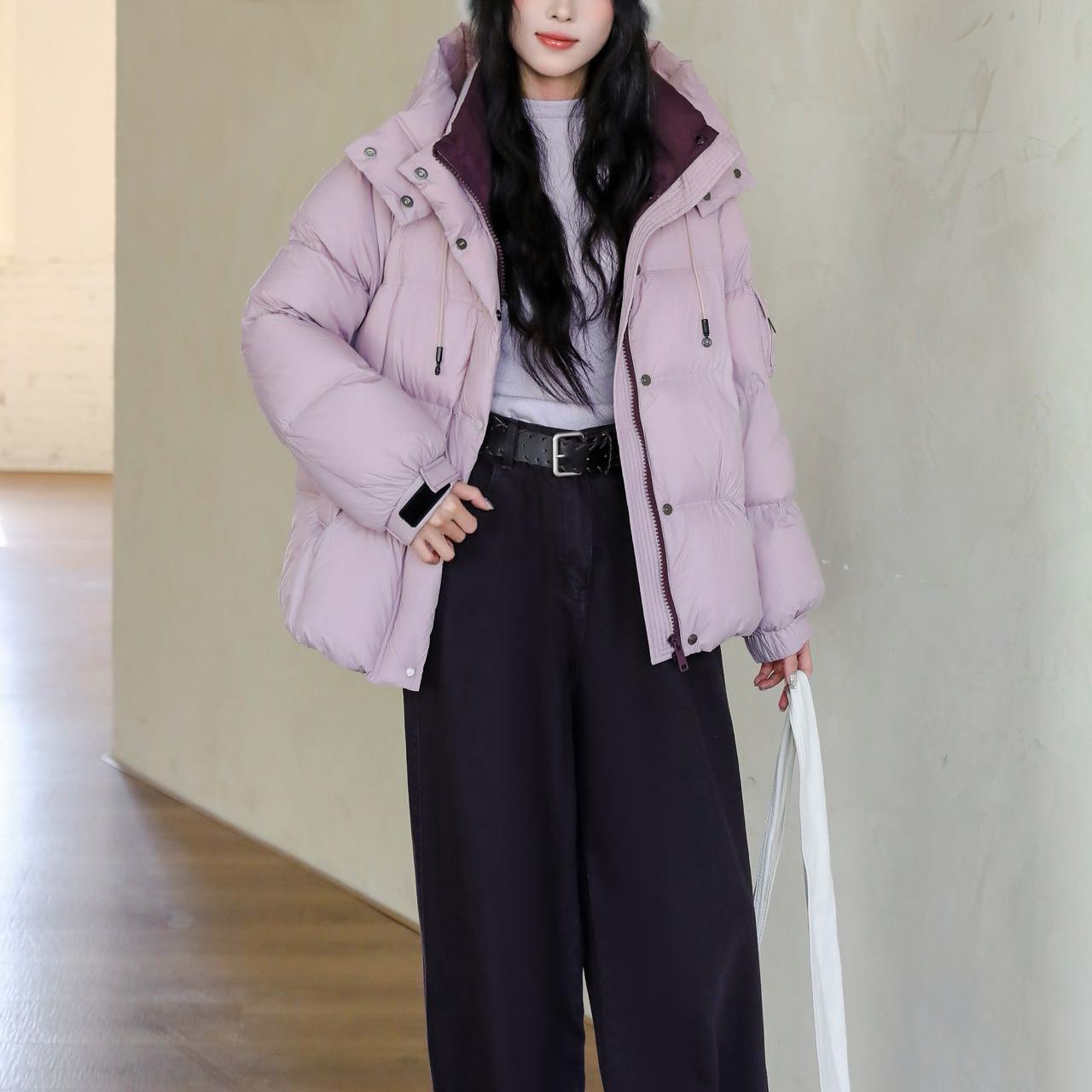 【YANGSHANG】城市运动休闲少女立领连帽短款羽绒服AT5816