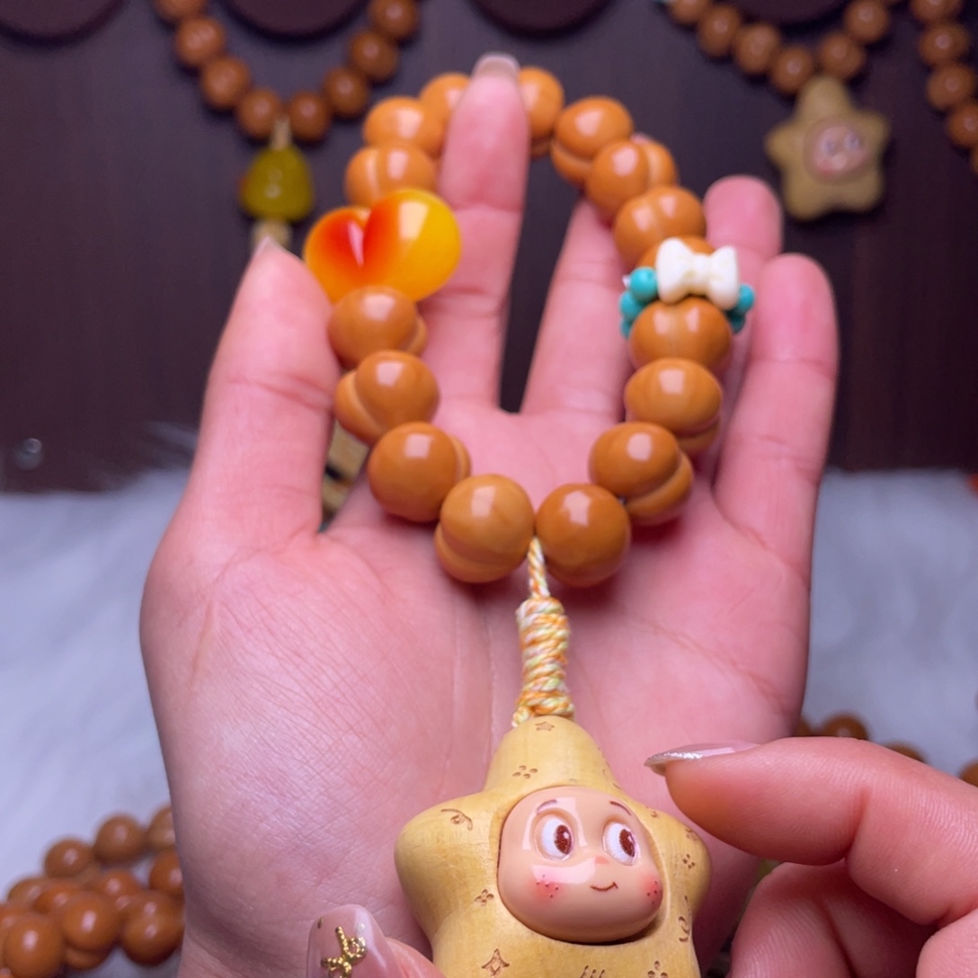 猴头核桃吊坠15手工柯基屁桃手持