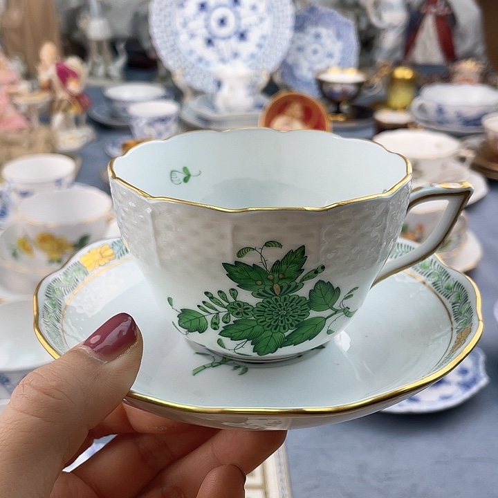 中古欧瓷瓷器小房子