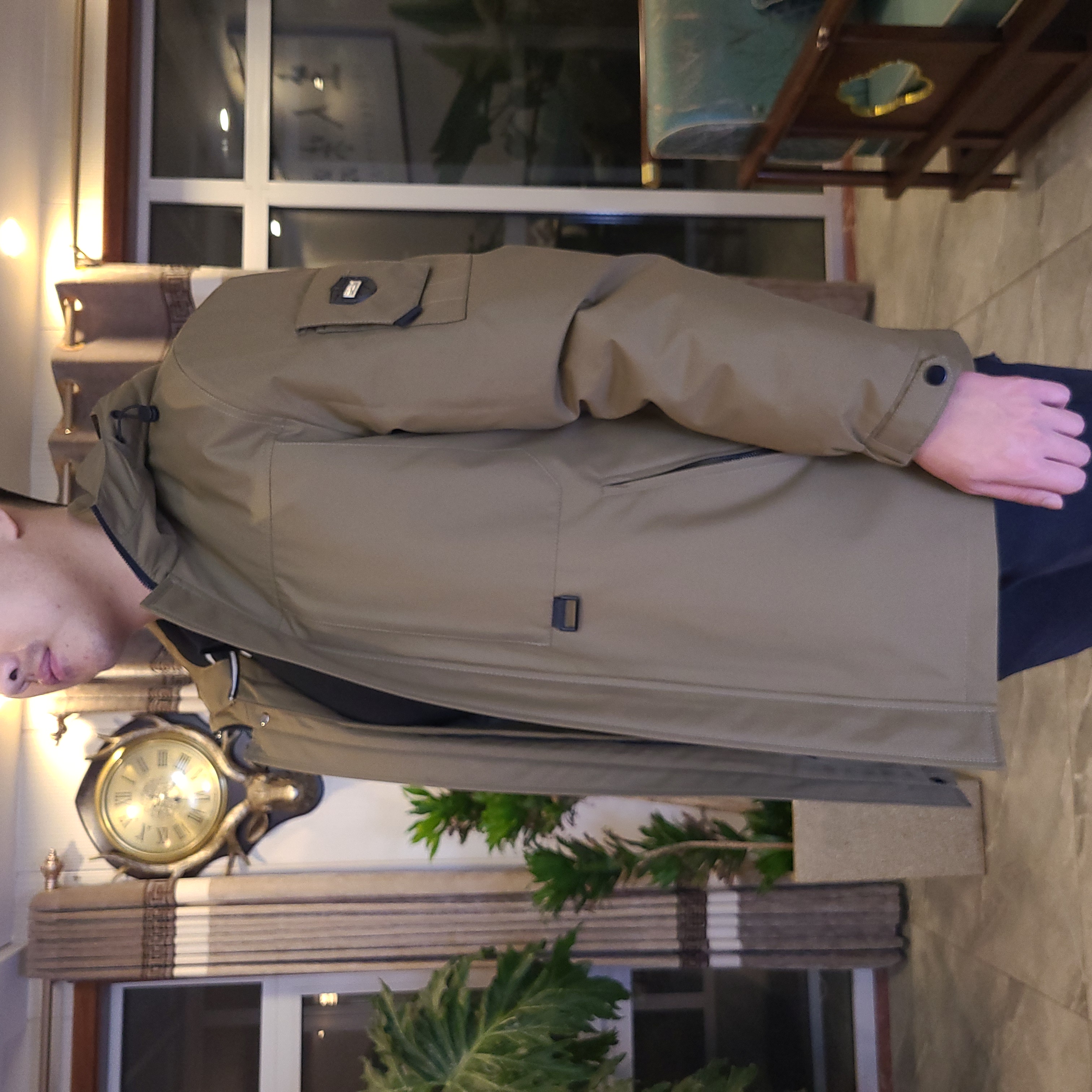 男装连帽鹅绒派克冬季正品户外新款保暖休闲慵懒风中长款外套加厚