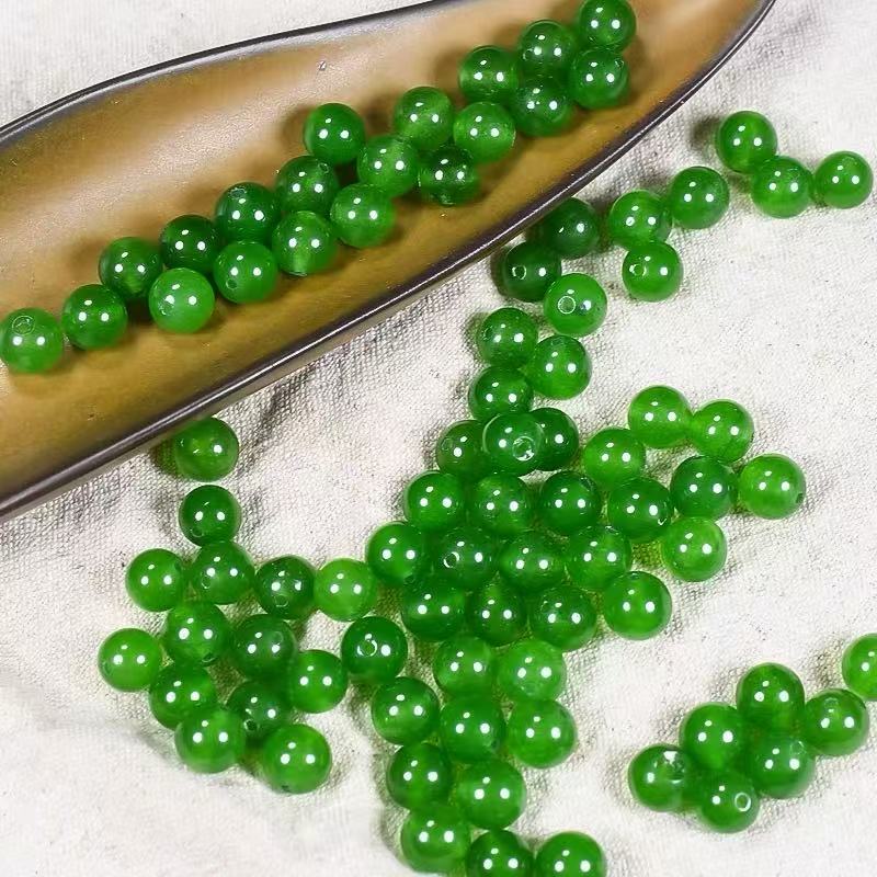 《菠菜绿》diy手工串珠圆珠散珠