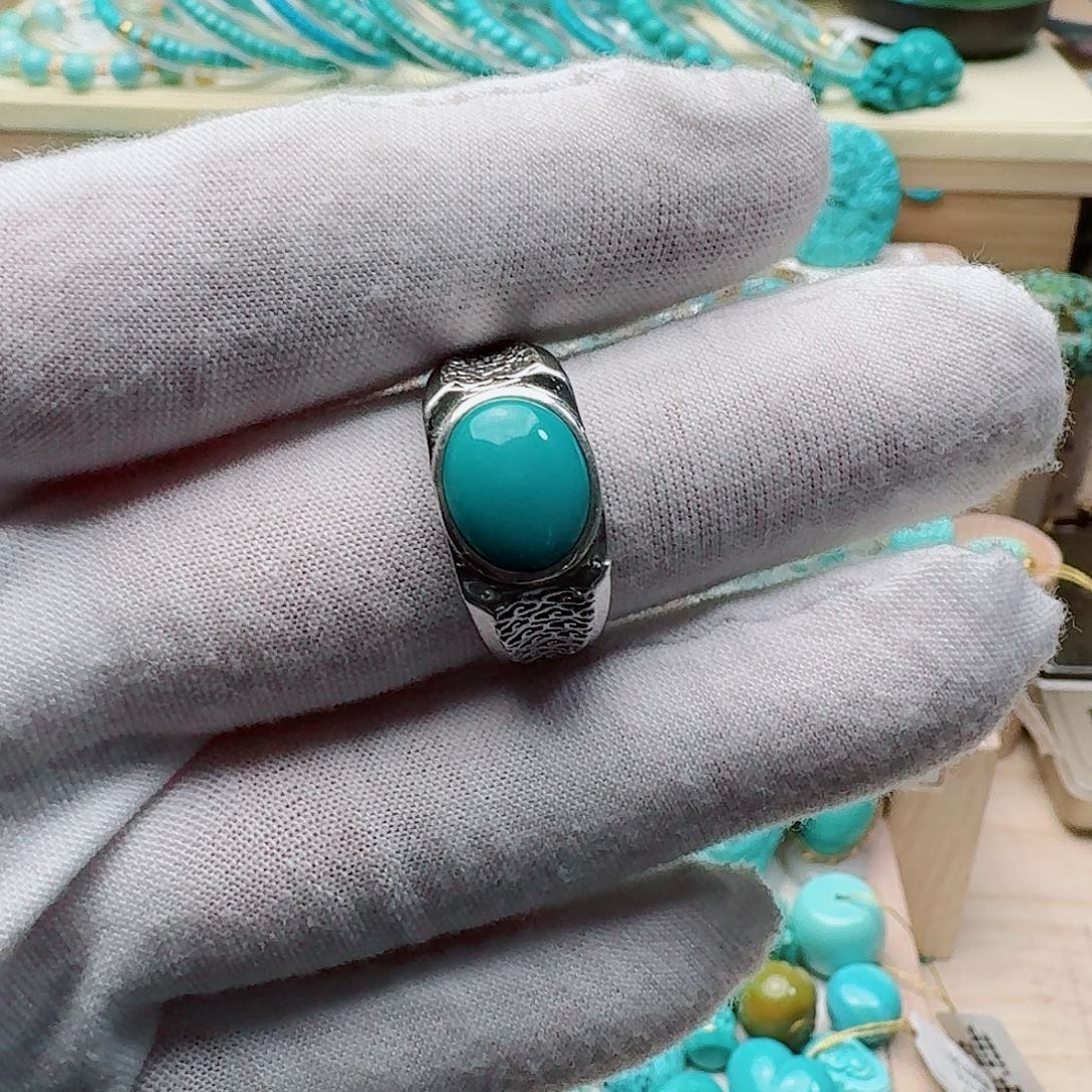 绿松石银S925镶嵌珠宝奇石