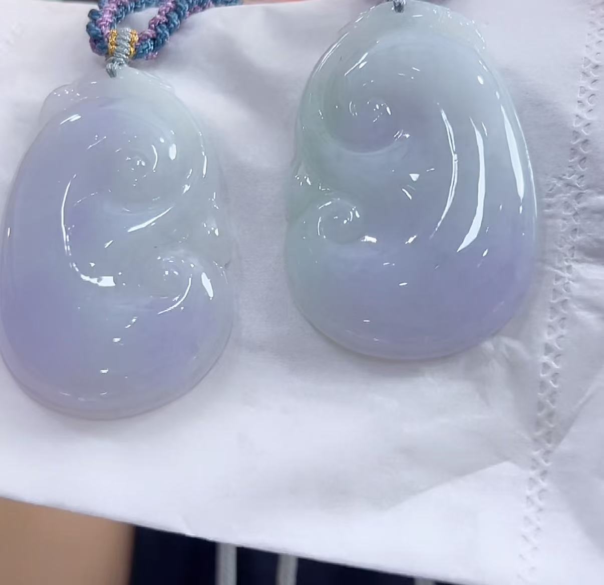 天然翡翠A货紫罗兰大如意（多样性发货只发一件）宽33+高50+厚6送绳