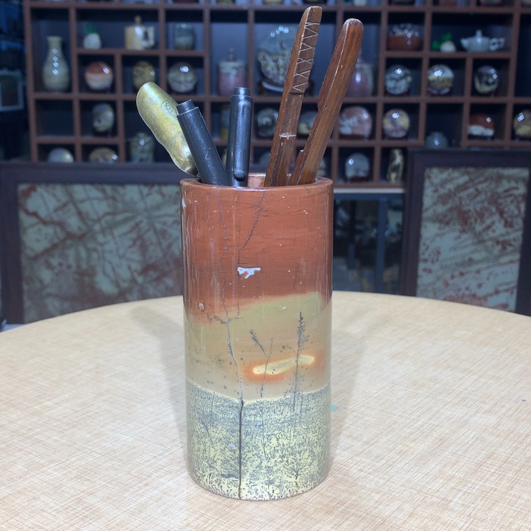 紫砂广西国画石摆件，收藏观赏