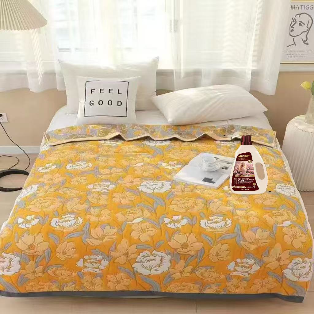 《粉丝专属》2025新款轻奢高端双层纱盖毯 四件套专用洗衣液