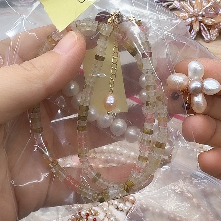 淡水珍珠耳饰银S925镶嵌C****果