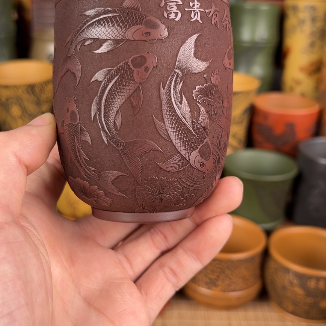 茶杯紫砂宜兴原矿紫砂杯