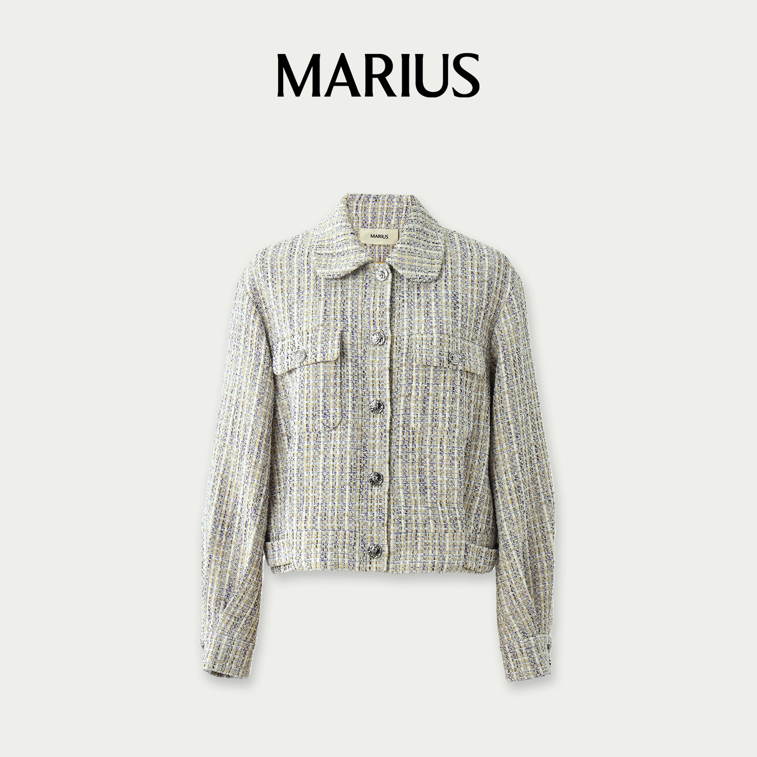 MARIUS’千金小香‘圆领短款小香夹克外套