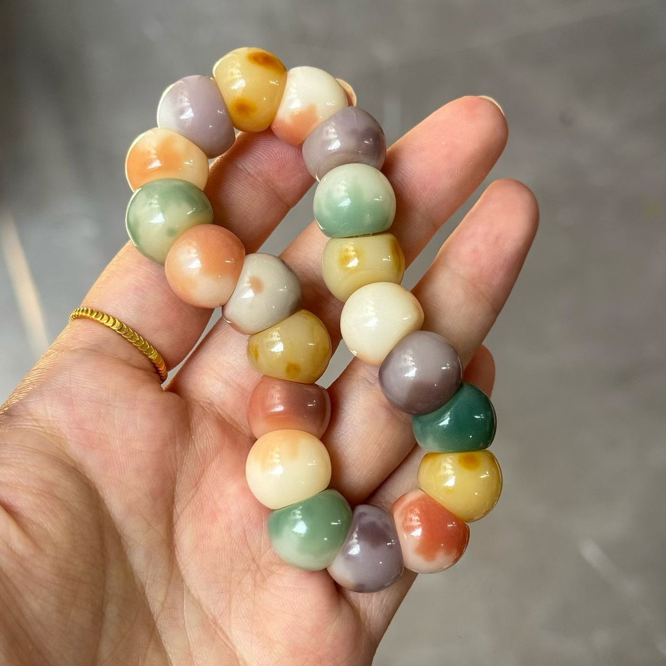 菩提根菲料花皮蒜瓣 12mm散珠手工diy