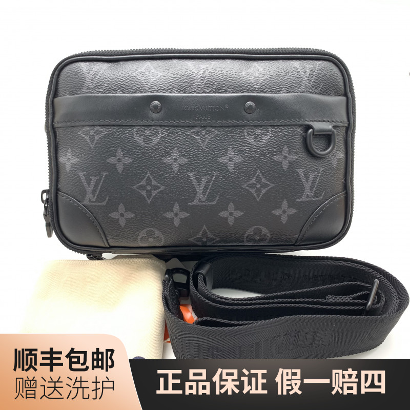 99新 LouisVuitton/路易威登 LV黑老花斜挎包/10021354 肩包 经典