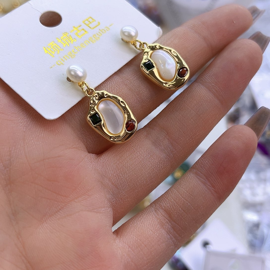 银S925镶嵌淡水珍珠项链定制480