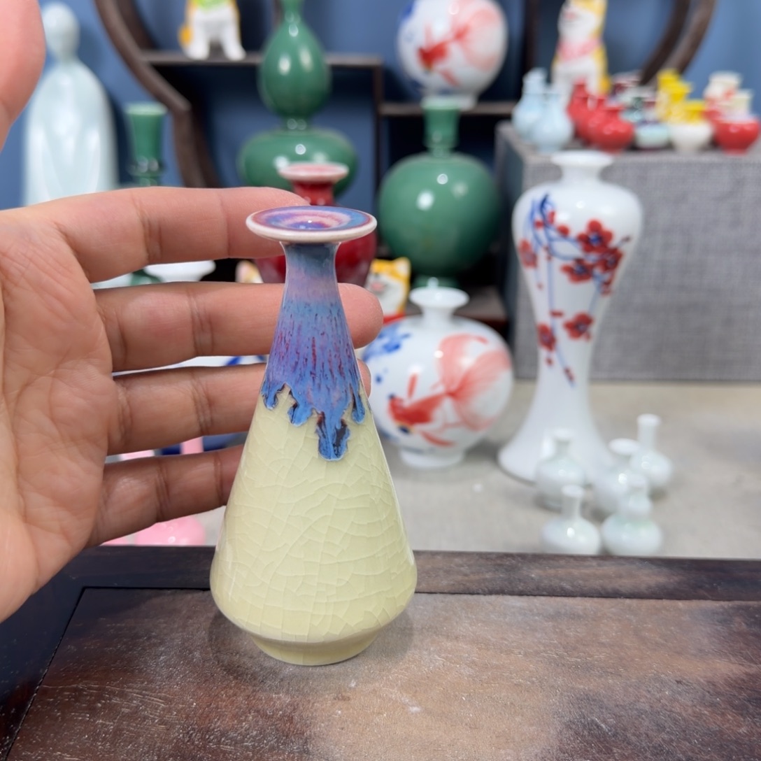 陶瓷手工小花器摆件