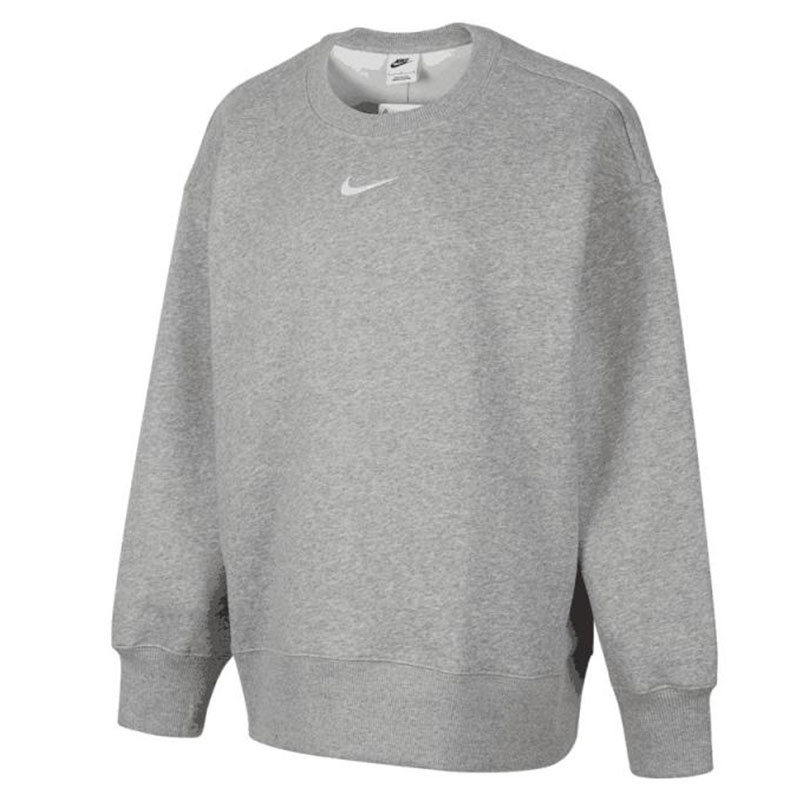 NIKE耐克女子W NSW PHNX FLC OS LONG CRE针织无帽卫衣FZ4271-063