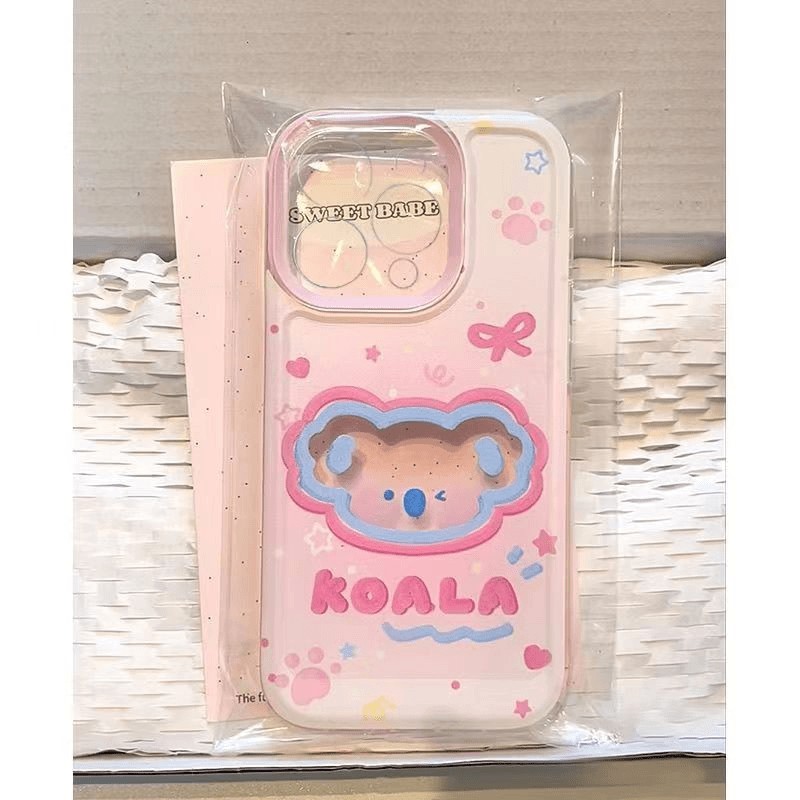 粉嫩考拉适用苹果16手机壳iPhone14软壳15卡通13新款12/11可爱7/8