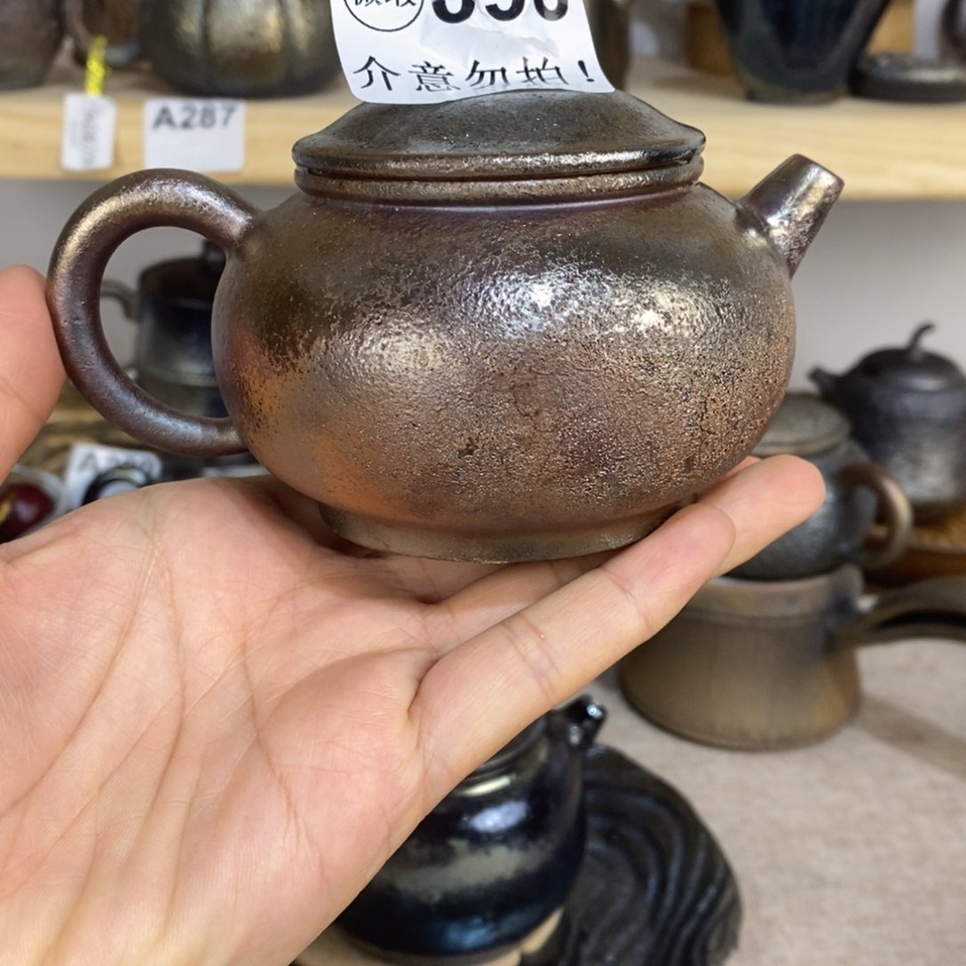 建水紫陶柴烧茶壶