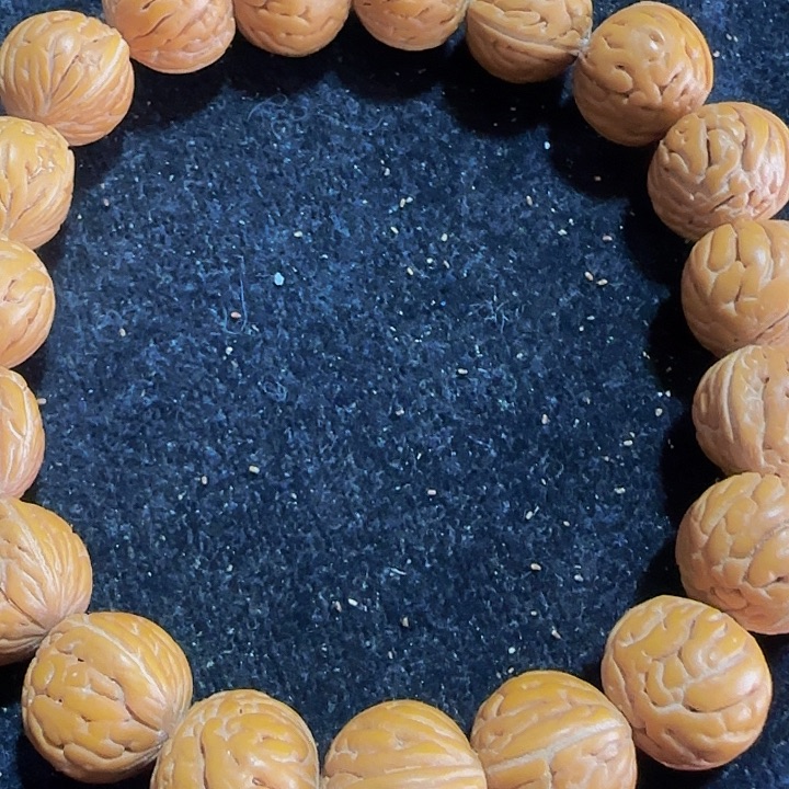 2号野生桃核大肠纹手串