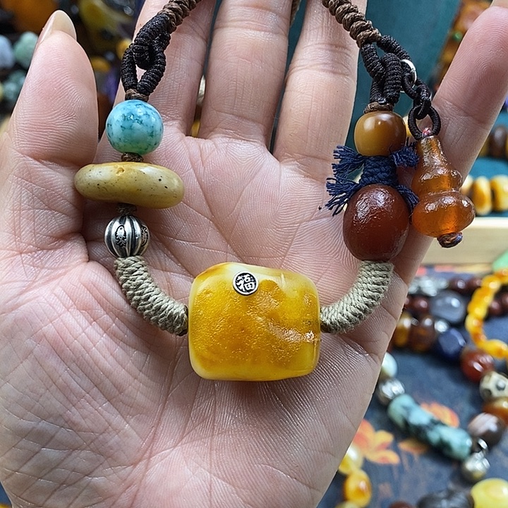 蜜蜡未镶嵌项链项链