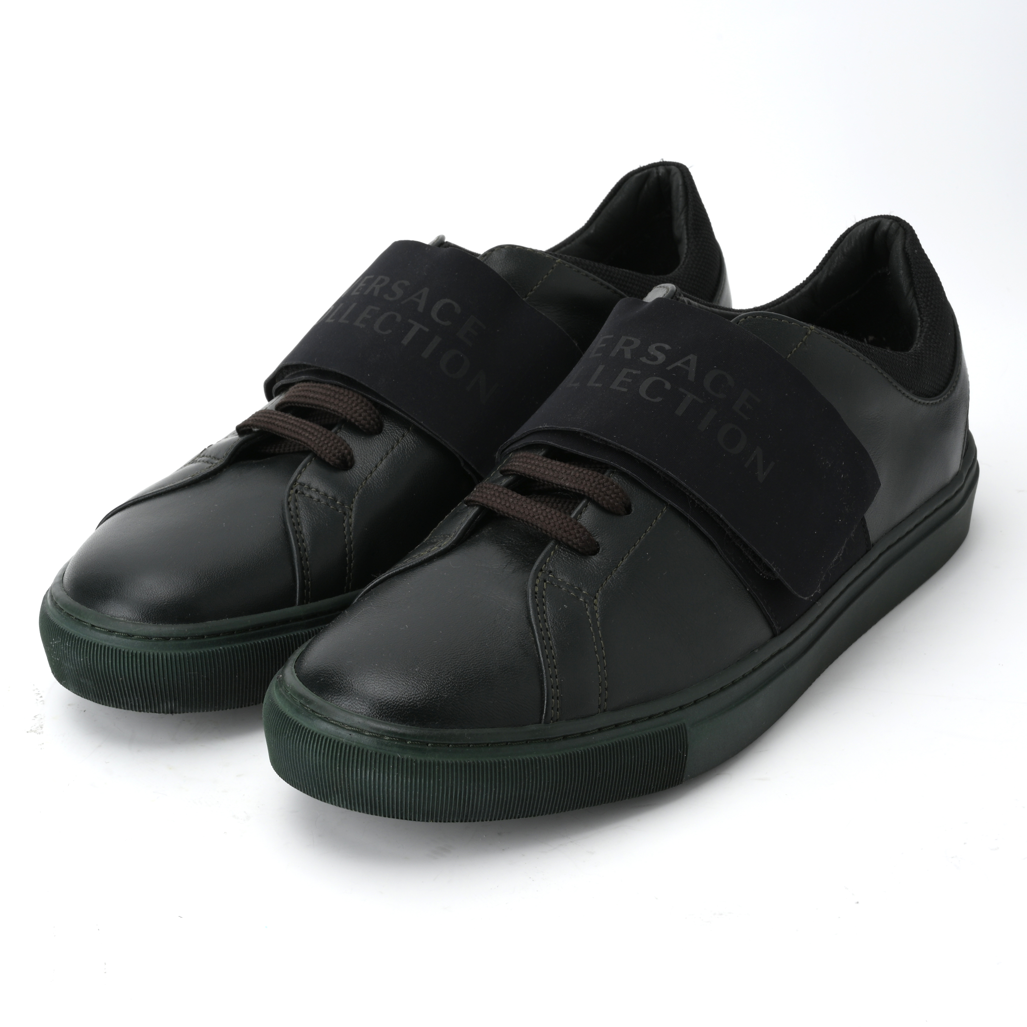 VERSACE/范思哲VC魔术贴Logo男士全皮板鞋V900653-VM00286-V490N