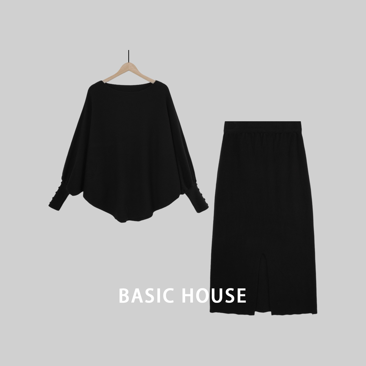 Basic House百家好秋冬休闲气质百搭气质时尚套装B1385B5HU52