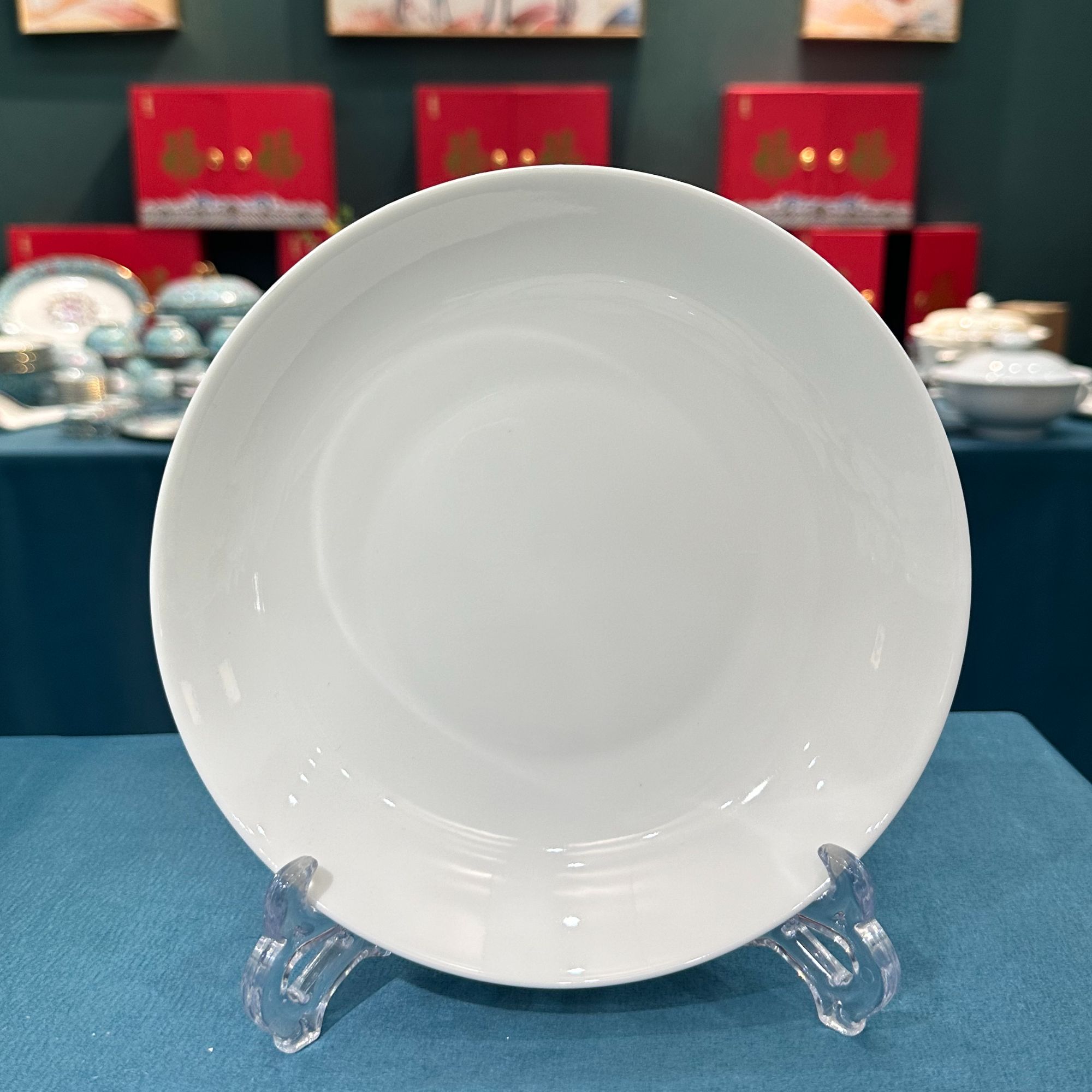 景德镇餐具【微瑕尾货】老白胎8英寸深盘