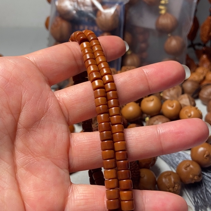 橄榄核手串/手链玉化桶珠06