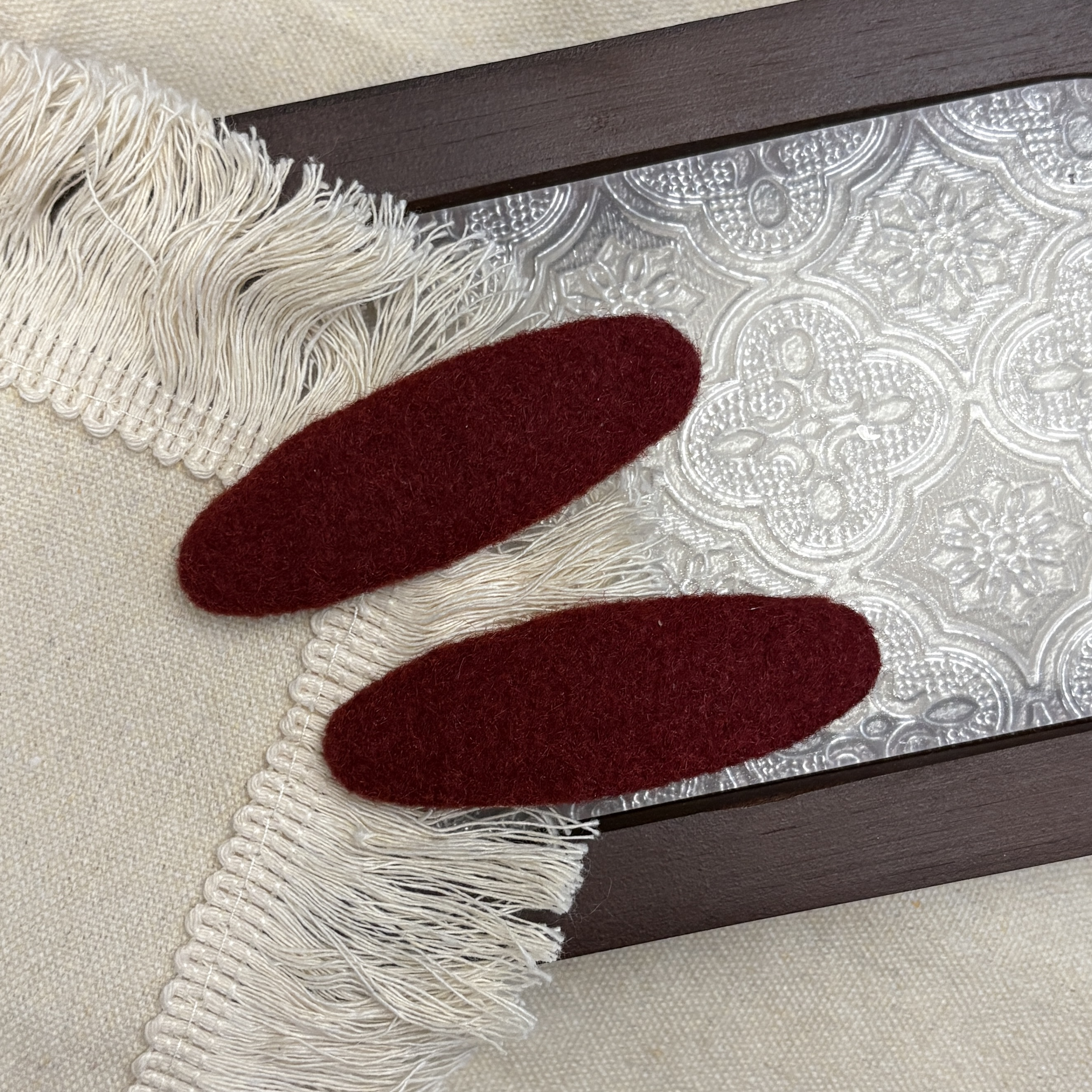 韩系复古风毛呢BB对夹发夹头饰简约百搭对夹