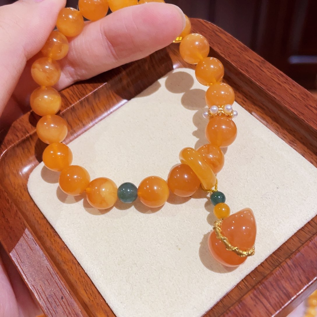 蜜蜡手链未镶嵌手串