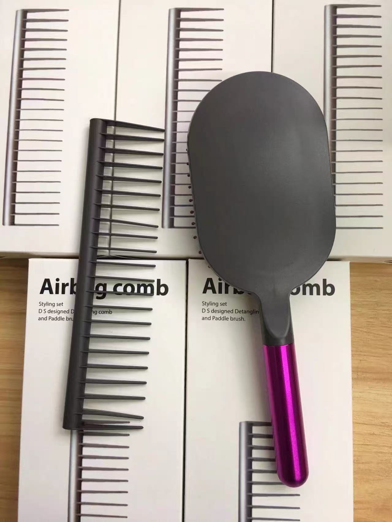 气垫梳防静电按摩梳宽齿梳美发梳女士家用便携气囊梳套装