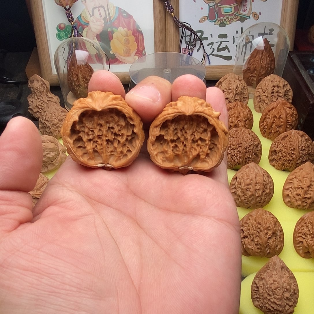 梦***始桃核把件聚宝盆37