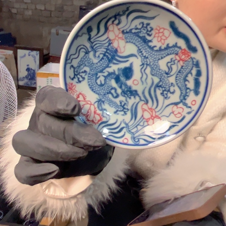 陶摆件景德镇高温瓷碟子