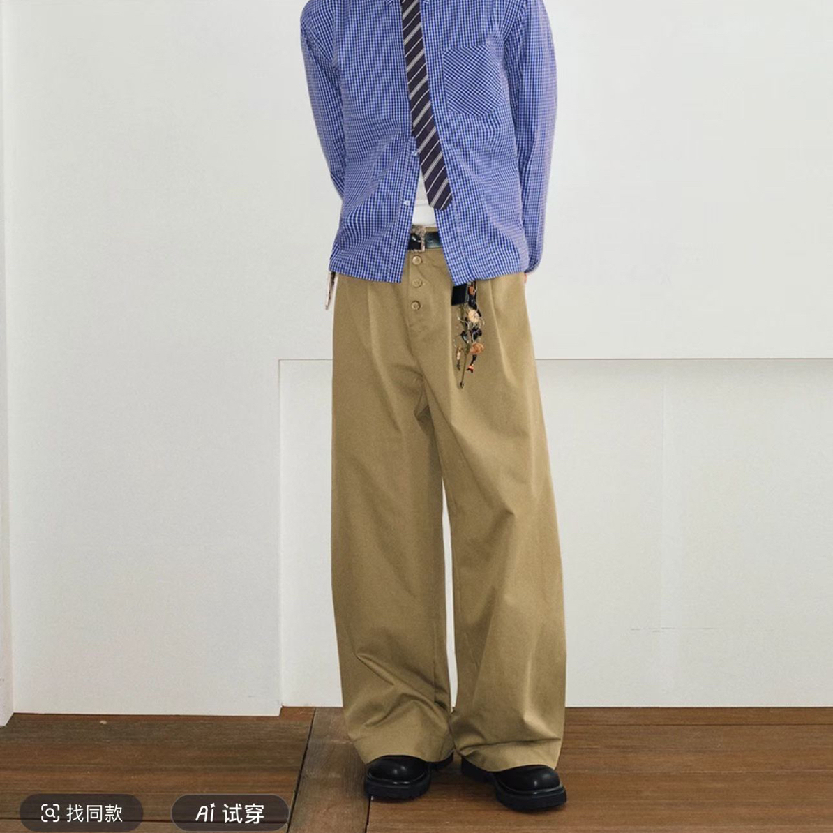 美式高街直筒轮廓行西裤