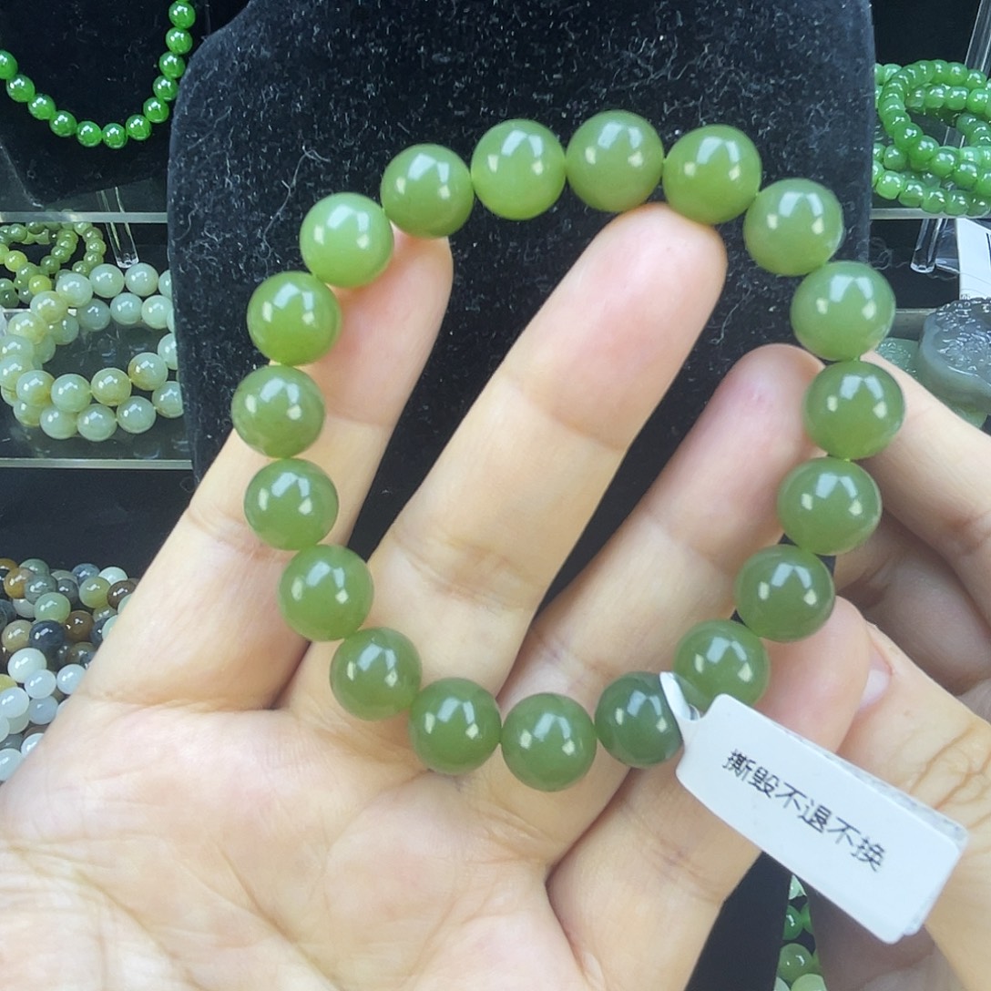 和田玉未镶嵌手链07