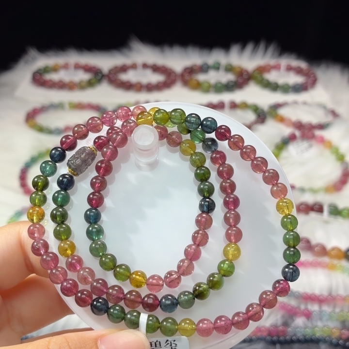 碧玺手链未镶嵌5.3mm±