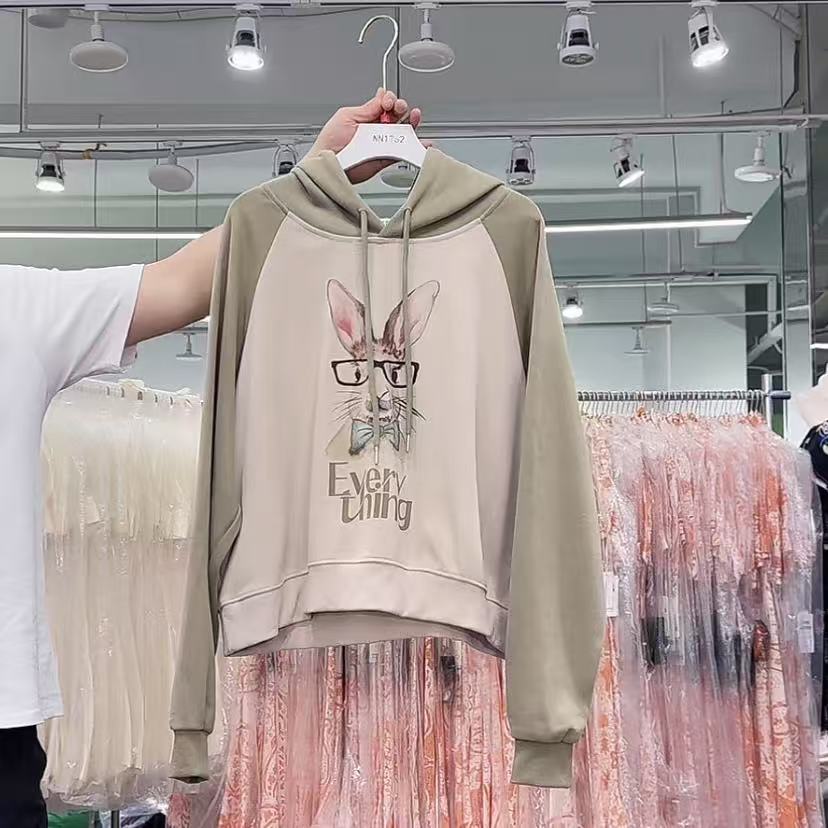 【YZ•衣系列】NN1262-时尚女装设计感卫衣百搭休闲圆领宽松重工