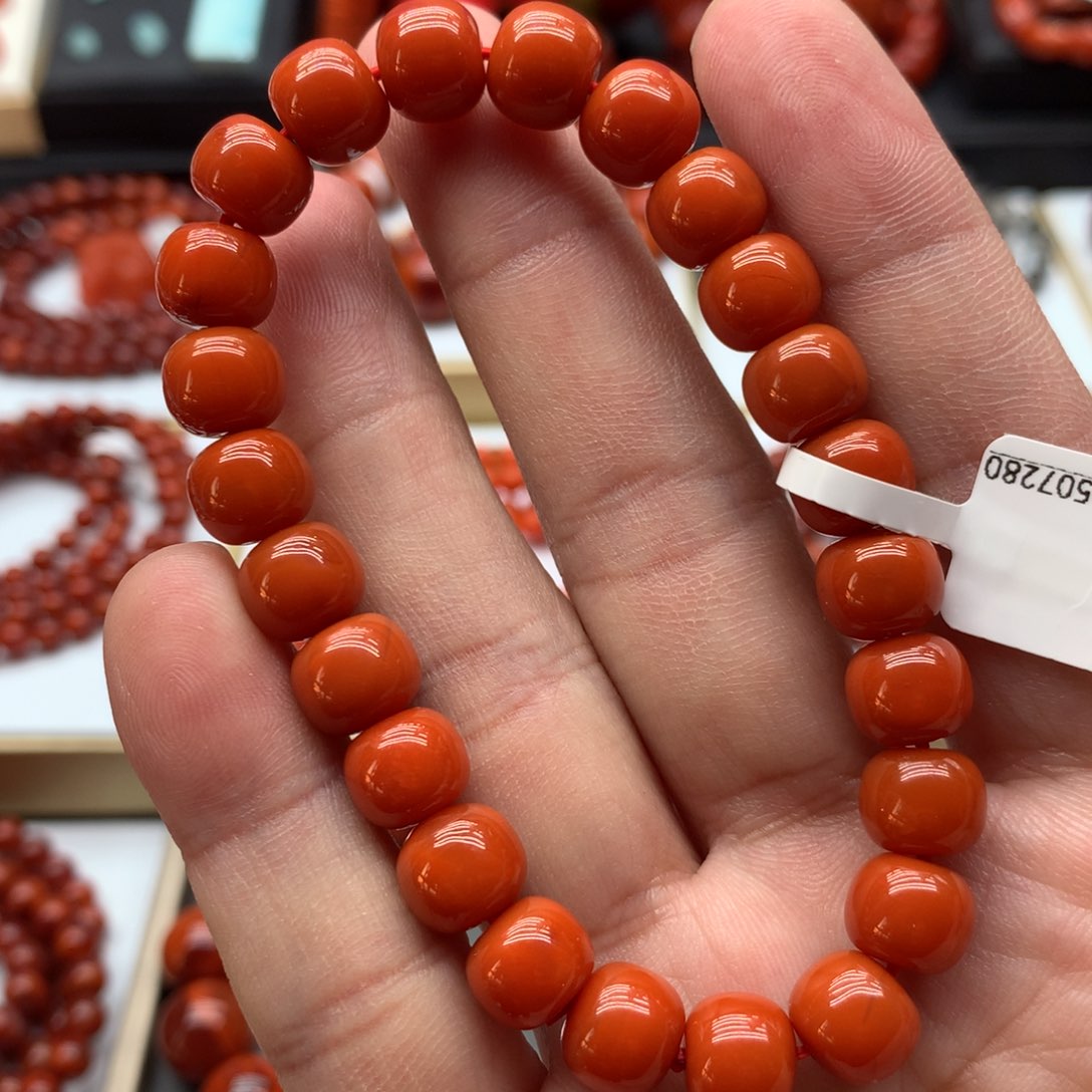 南红玛瑙手链未镶嵌