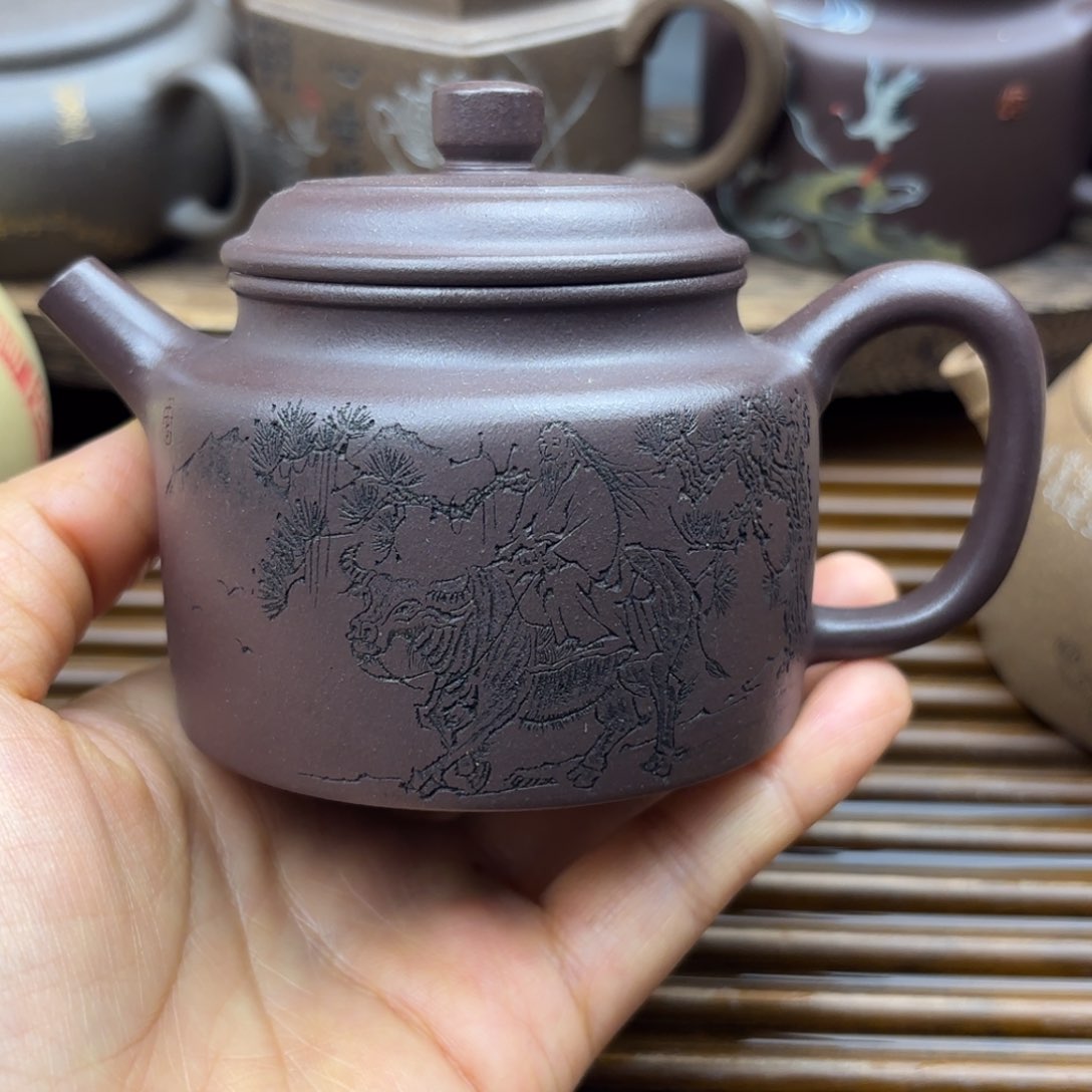 茶壶紫砂德钟天青紫泥170c c