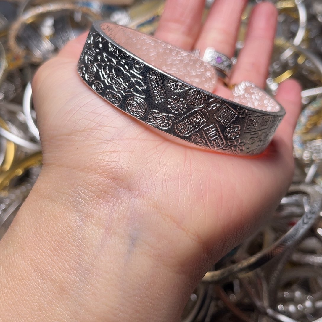 足银时尚潮流银饰品手镯