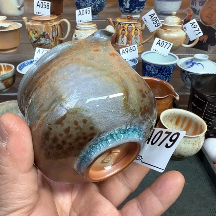 摆件079景德镇手工七天六夜柴烧公道杯