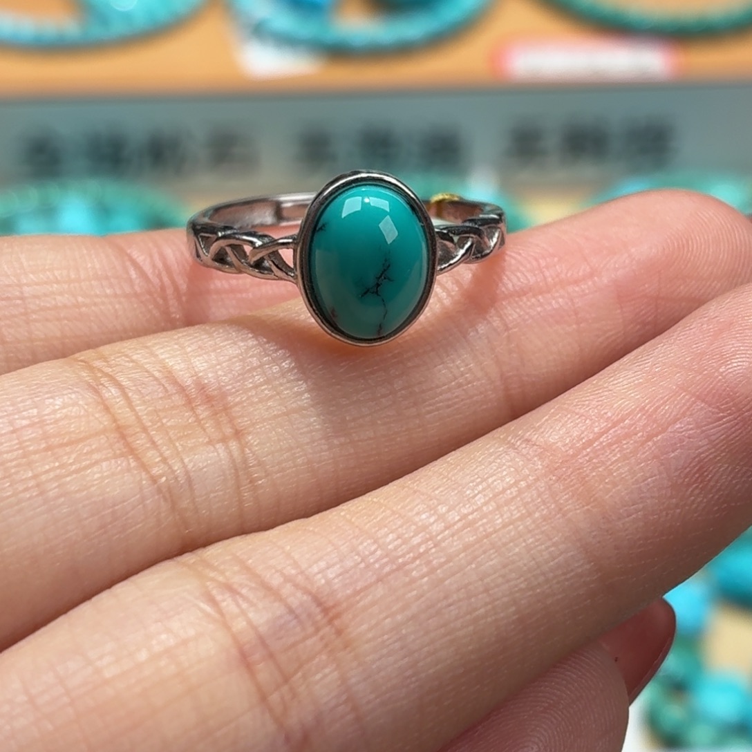 绿松石银S925镶嵌珠宝奇石