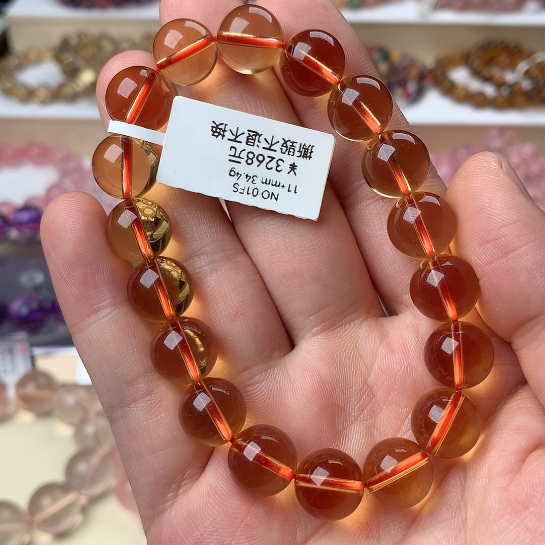 水晶手串未镶嵌黄水晶