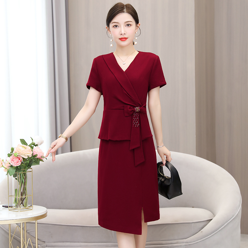高档中国风上档次连衣裙女新款婚礼妈妈装喜婆婆婚宴礼服高端结婚