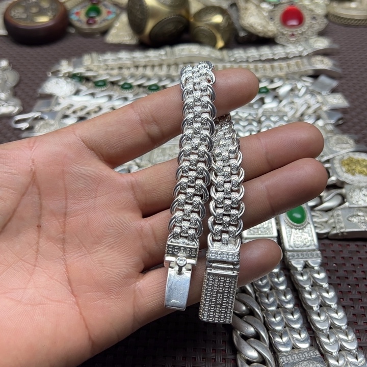 银老银、S925马鞭手链