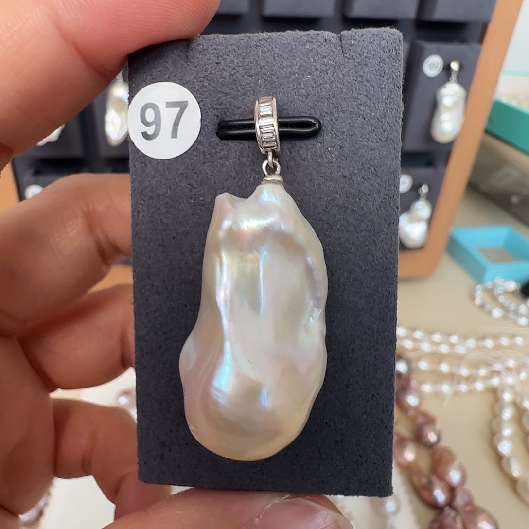 淡水珍珠项链银S925镶嵌