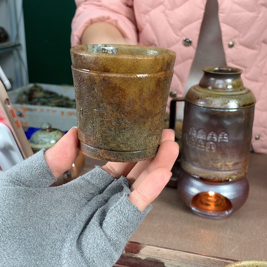 紫砂柴烧纯自然柴烧